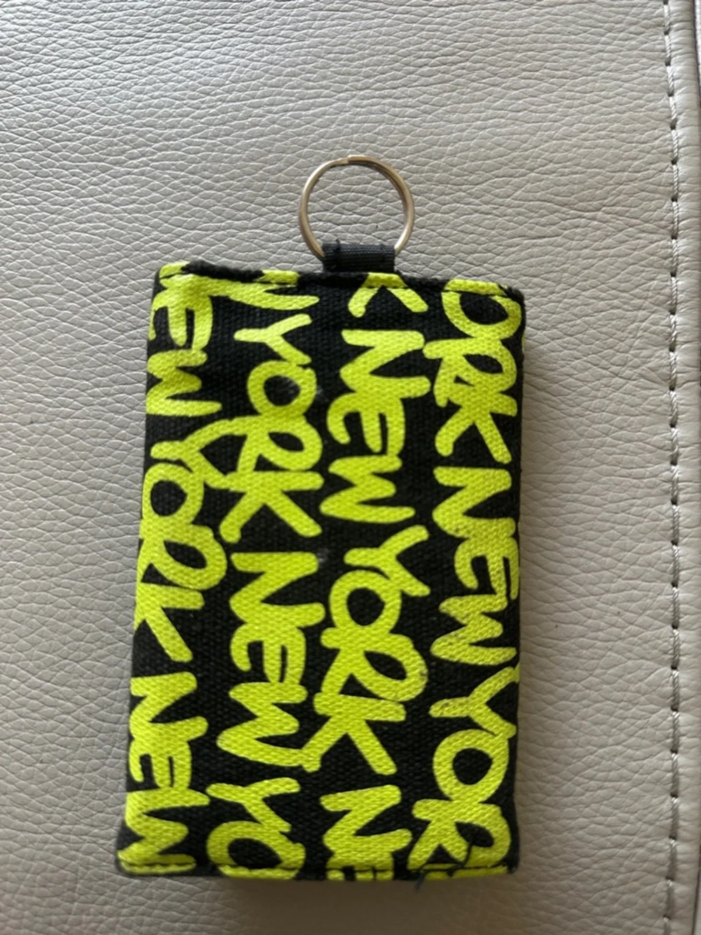 Robin Ruth NY Graffiti Key Wallet - Black, Neon Yellow & Neon Pink